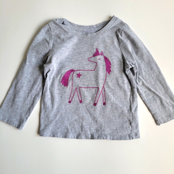 Cat & Jack Toddler Girl Bundle 4 Long Sleeved Graphic Tees size 18M - Picture 6 of 16